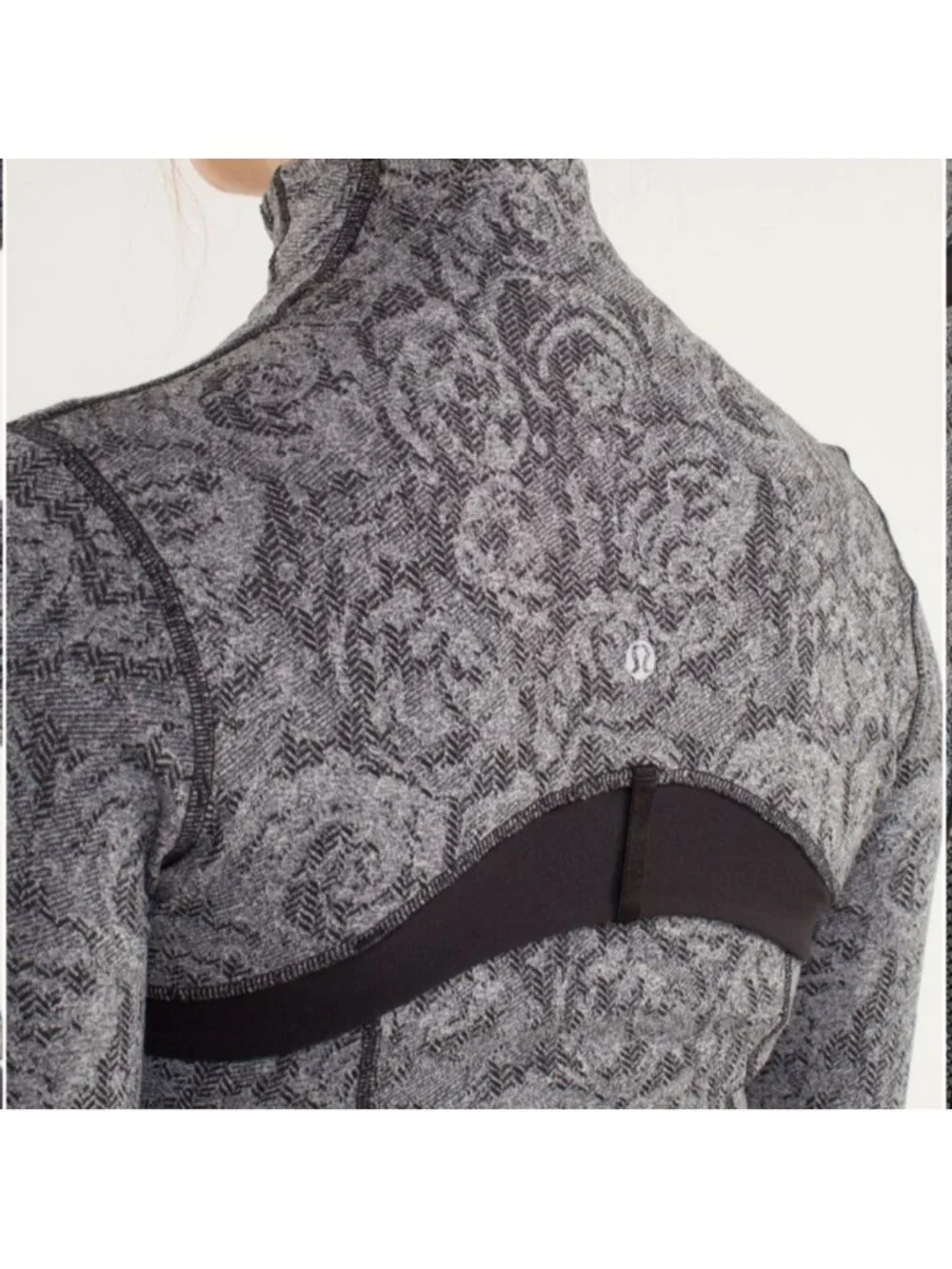 Lululemon Define Jacket *Brushed Rose Herringbone Black / Black